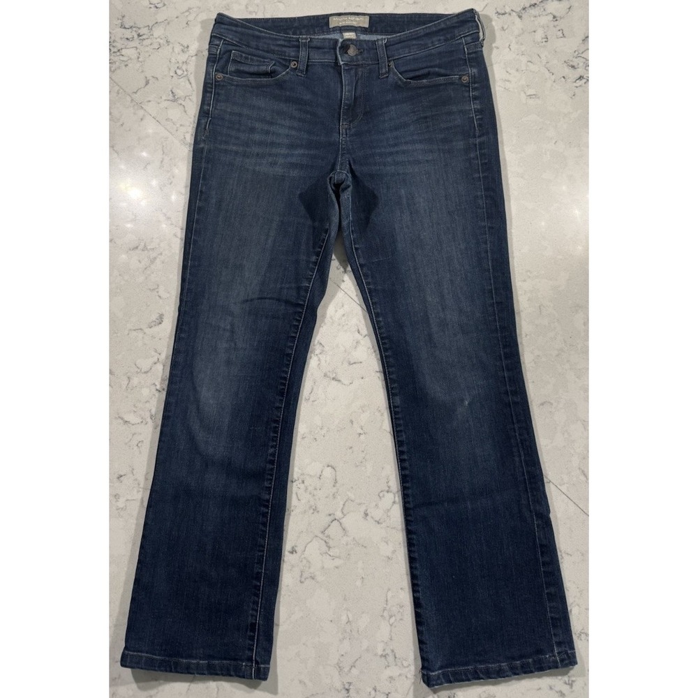 Banana Republic Bootcut Jeans Womens 6 Short Blue Denim Slim Stretch Cotton Logo